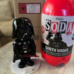 SDCC FUNKO Star Wars Darth Vader Bobble Head Collectible Soda Bottle Limited Ed